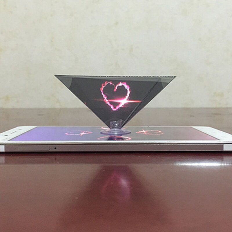 3D голограмма проектор с 360-градусными изображениями голограмма для смартфона отображение корпоративного продукта мультяшное взаимодействие
