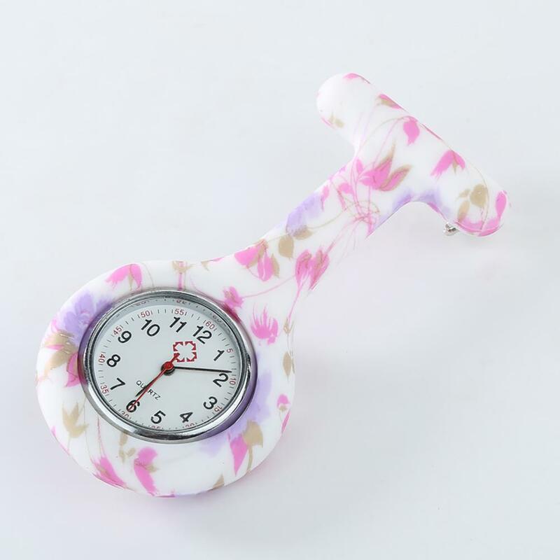 Clip on Fob broszka kwarcowa wisząca pielęgniarka zegarek moda na co dzień mężczyźni kobiety Unisex gumowy silikonowy zegarek kieszonkowy relogio Hour Clock