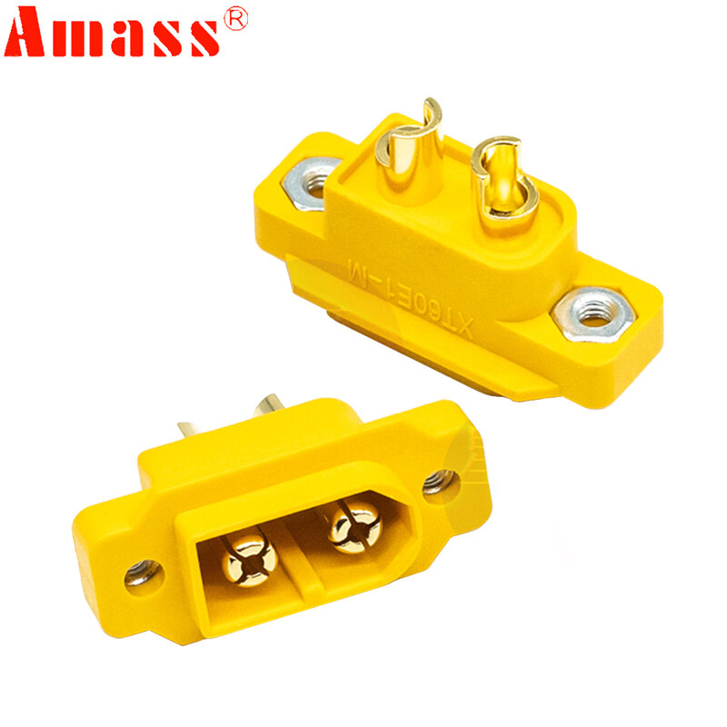 5pcs/lot AMASS XT60E-M XT60 Male Plug Connector For Racing Models/Multicopter Fixed Board/ DIY Spare Part Car Drone Toys