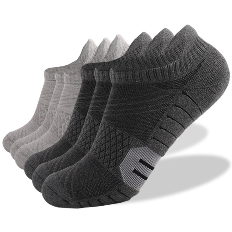Calcetines tobilleros deportivos acolchados para hombre y mujer, medias de corte bajo, transpirables, absorbentes de humedad, para exteriores, 6 pares