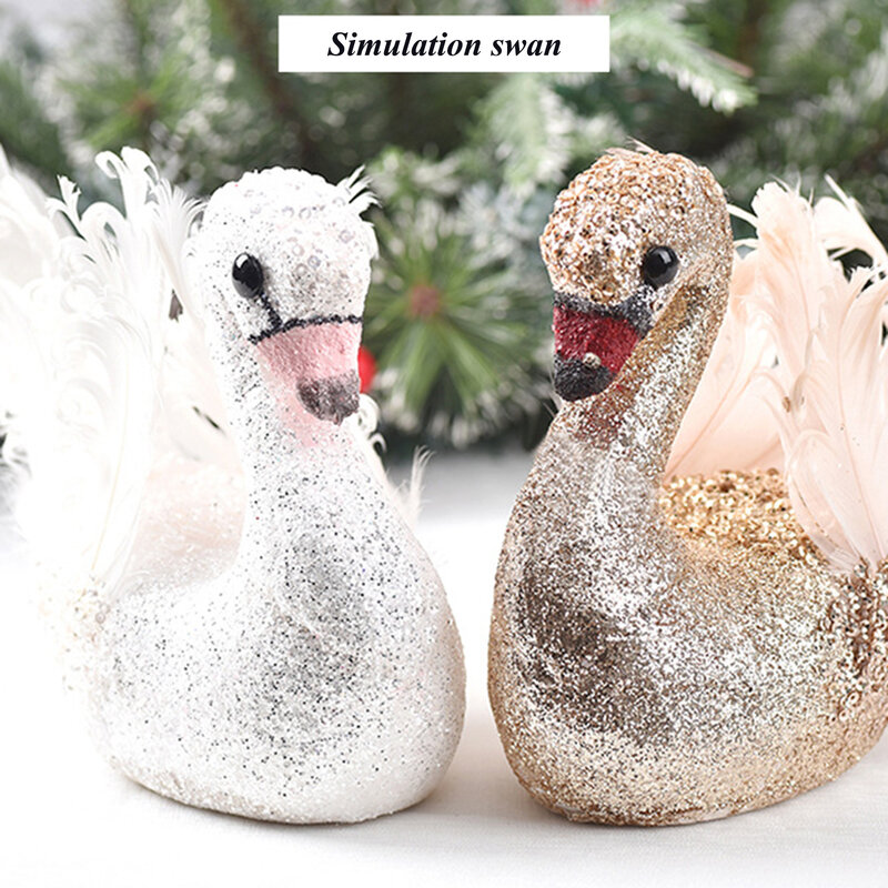 18Cm Simulatie Dier Peluche Gevulde Kleine Decoratieve Items Gold Arrivals Baby Kids Dieren Speelgoed Nieuwe Nep Bird Swan