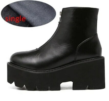 YEELOCA 2020 women Boots m002 Platform Thick Sole Boots Woman PU Leather Upper Female Shoes size 38 KZ1548