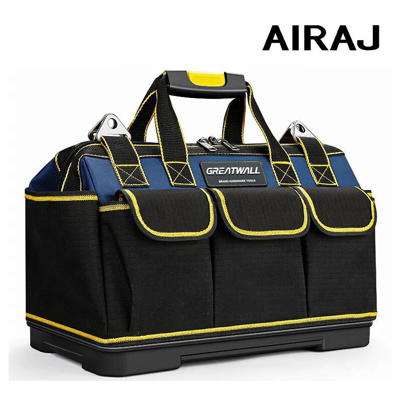 AIRAJ 2021 Tool Bag Large Capacity Wear-Resistant Waterproof 1680D Oxford Cloth Electrician Bag 17/19/21 Inch Travel Bag
