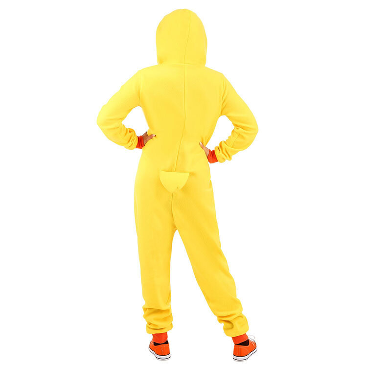 Fantasia adulto para halloween, roupa de desempenho de pato amarelo para meninos e meninas, macacão de alta qualidade com envio rápido