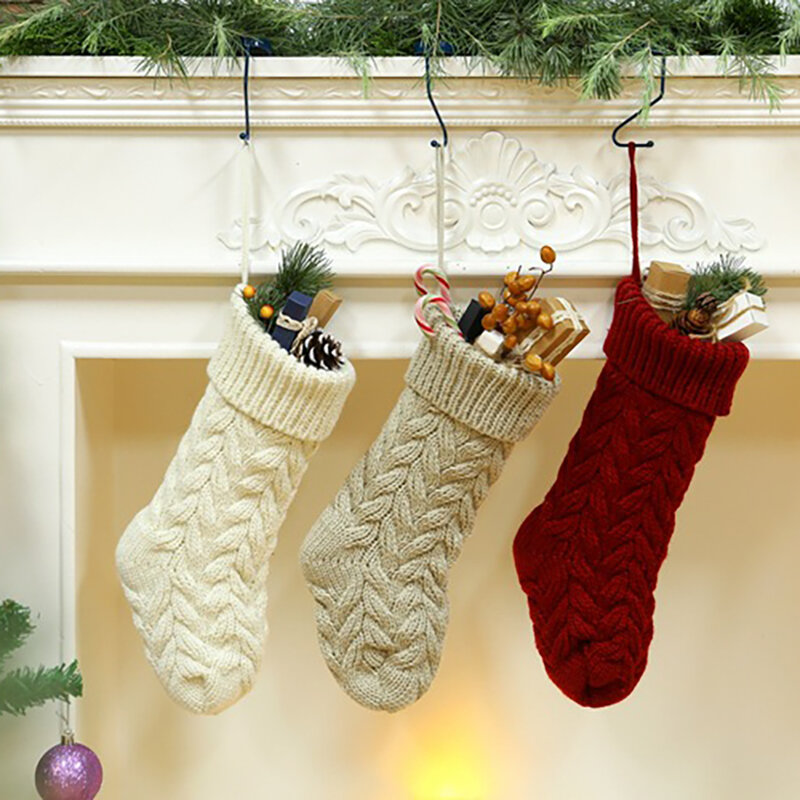 Huisdecoratie Sokken Kids Vrolijk Kerstversiering Feestversiering, Kerstcadeauzakjes 2021 Nieuwjaar Snoep Ornament Geschenken