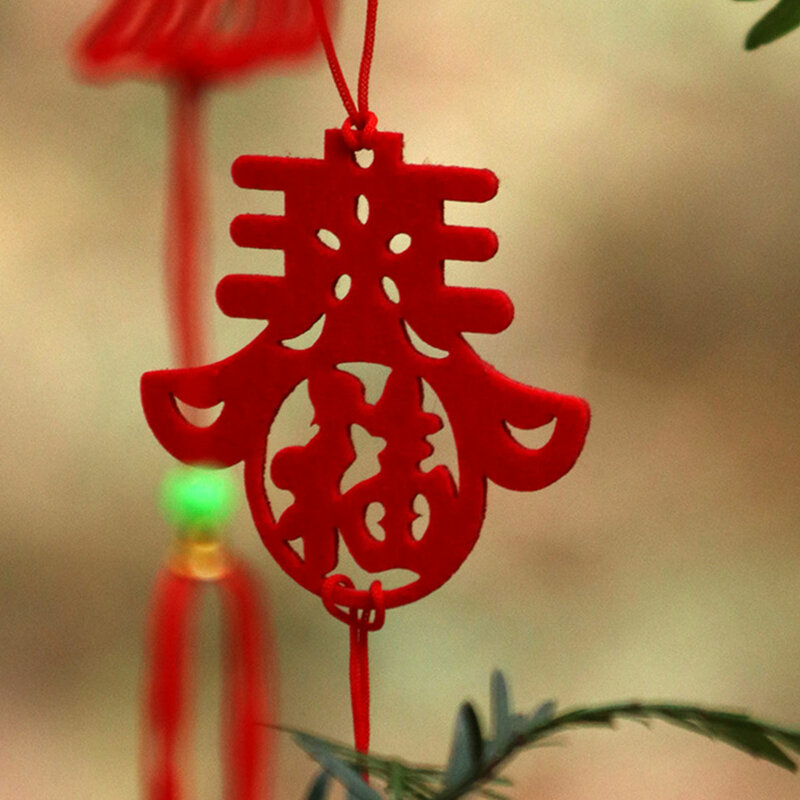 Colgante de nudo chino para decoración del Año Nuevo Chino, decoración colgante para sala, Festival de Primavera, regalo, 6 unids/paquete