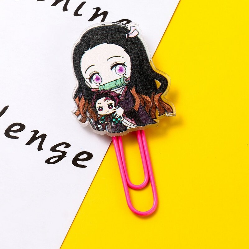 TUTU 2pcs Popular Anime Bookmarks for Book manga Paper Clips for School Teacher Page Holder Stationery Office Supply H0565