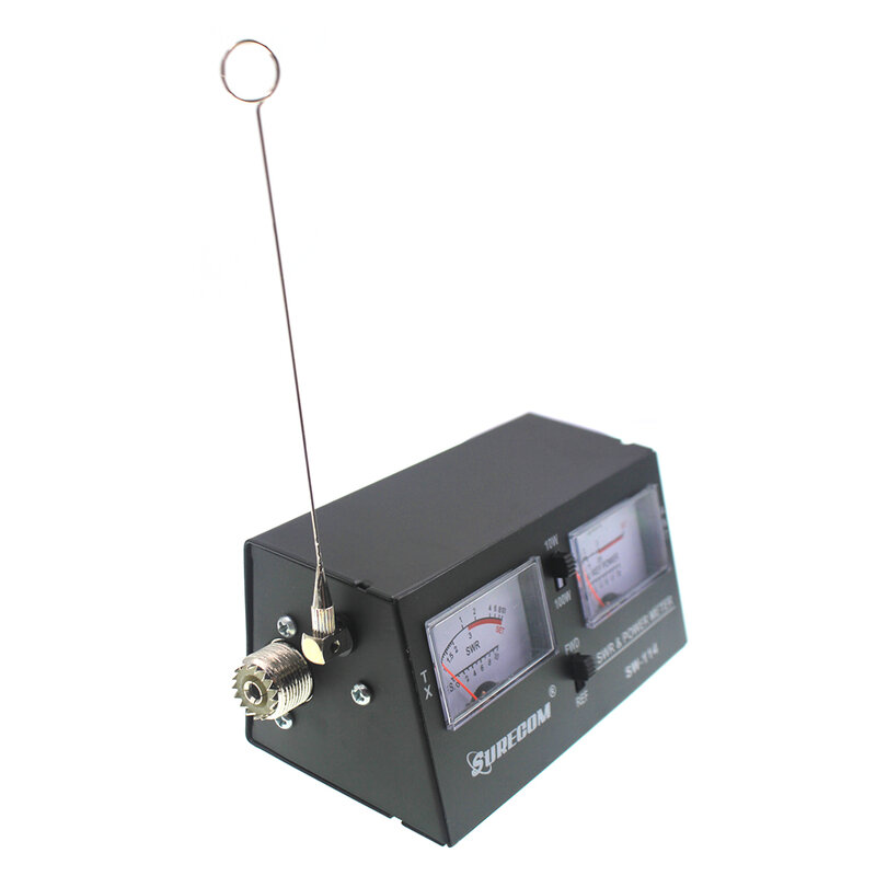 Surecom-medidor de energia para teste de força de campo 27-30mhz, swr/rf/campo, 3 funções, analógico com antena de força de campo
