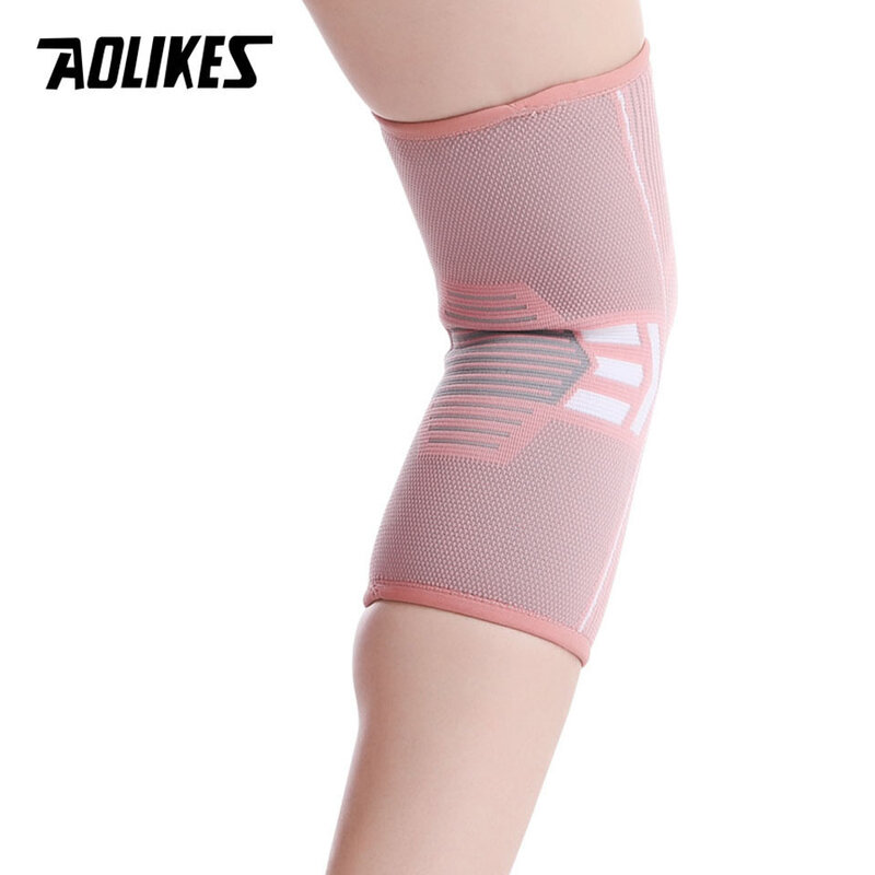 AOLIKES 1 шт. коленный бандаж для поддержки артрита, Нейлоновые Спортивные Компрессионные рукава для фитнеса, наколенники для велоспорта