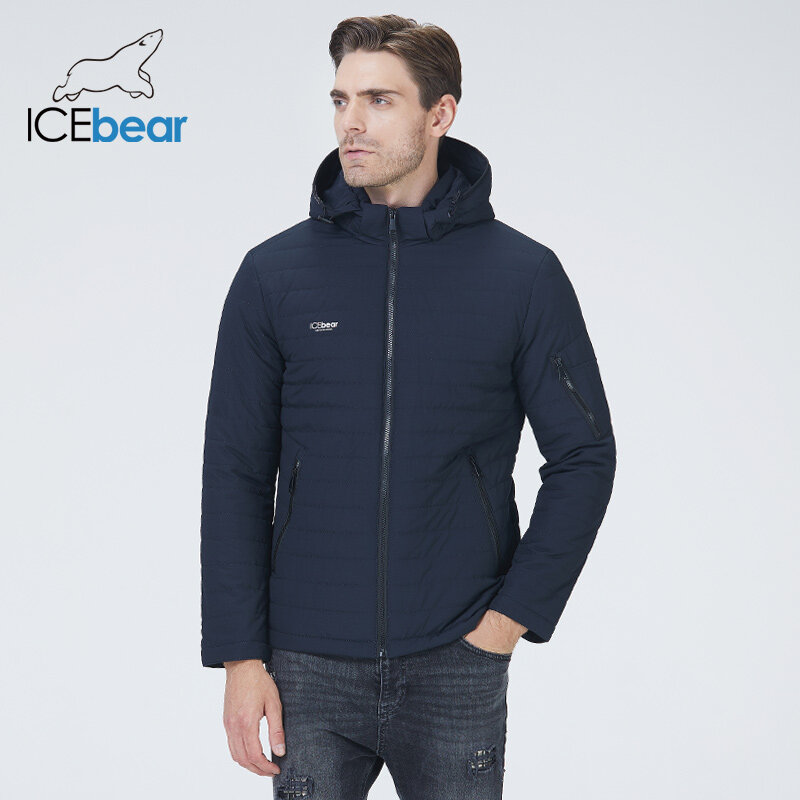 Icebear-男性用の短い綿のジャケット,フード付きの高品質のコート,mwc21662d,秋の新作,2020