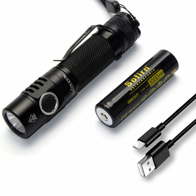 Sofirn SC31 Pro SST40 2000lm LED Taschenlampe Wiederaufladbare 18650 Taschenlampen USB C Leistungsstarke LED Taschenlampe Outdoor Laterne Anduril