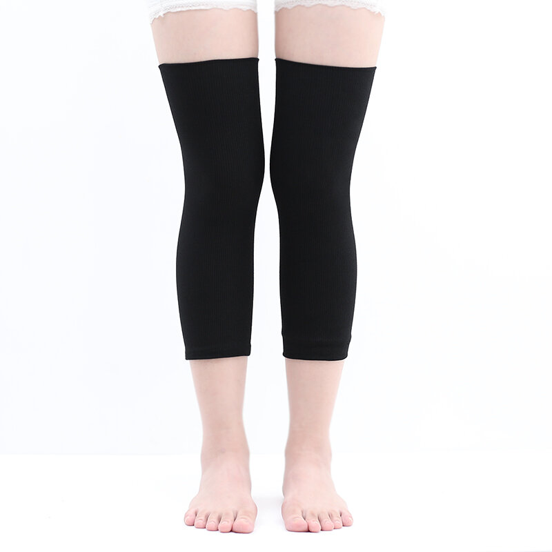 Bantalan Lutut Hangat Musim Gugur dan Dingin Uniseks Pelindung Sendi Elastis Tinggi Tebal Dua Lapis untuk Menjaga Lansia Tetap Hangat