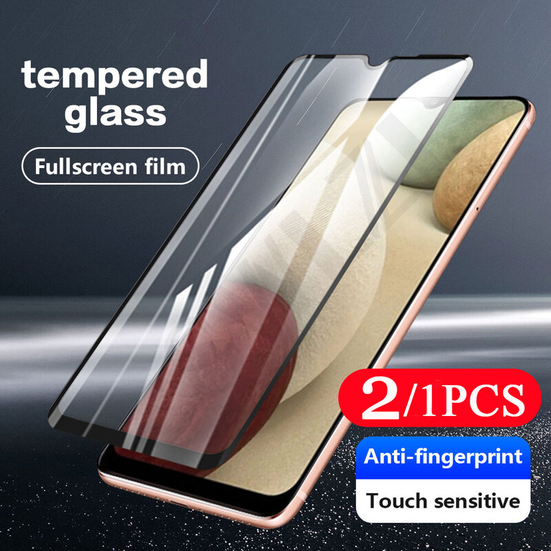 2/1 piezas de vidrio templado para Samsung Galaxy A11 A12 A21 A22 A31 A32 A41 A42 A51 A52 A71 A72 A91 A01 A02 película protectora de la pantalla del teléfono