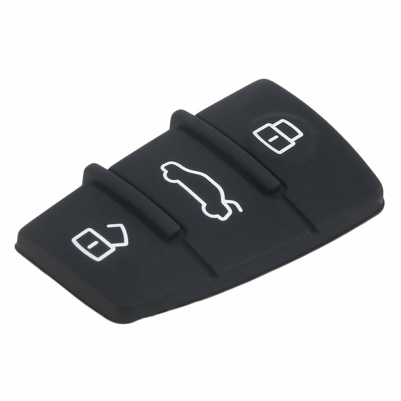 3 Button Replacement key Pad Rubber Remote Key Shell Fob For Audi A1 S1 A3 A4 A5 A6 A8 Q5 Q7 TT RS