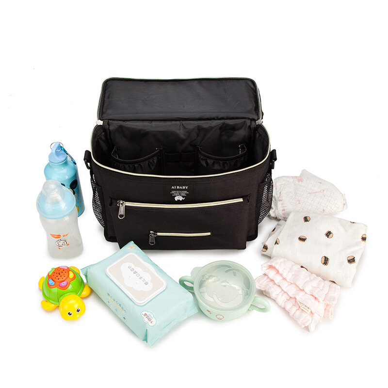 Bolsa portátil para cochecito de bebé, soporte para botella grande, bolsas de pañales, bolsa de pañales de maternidad, accesorios para cochecito de bebé