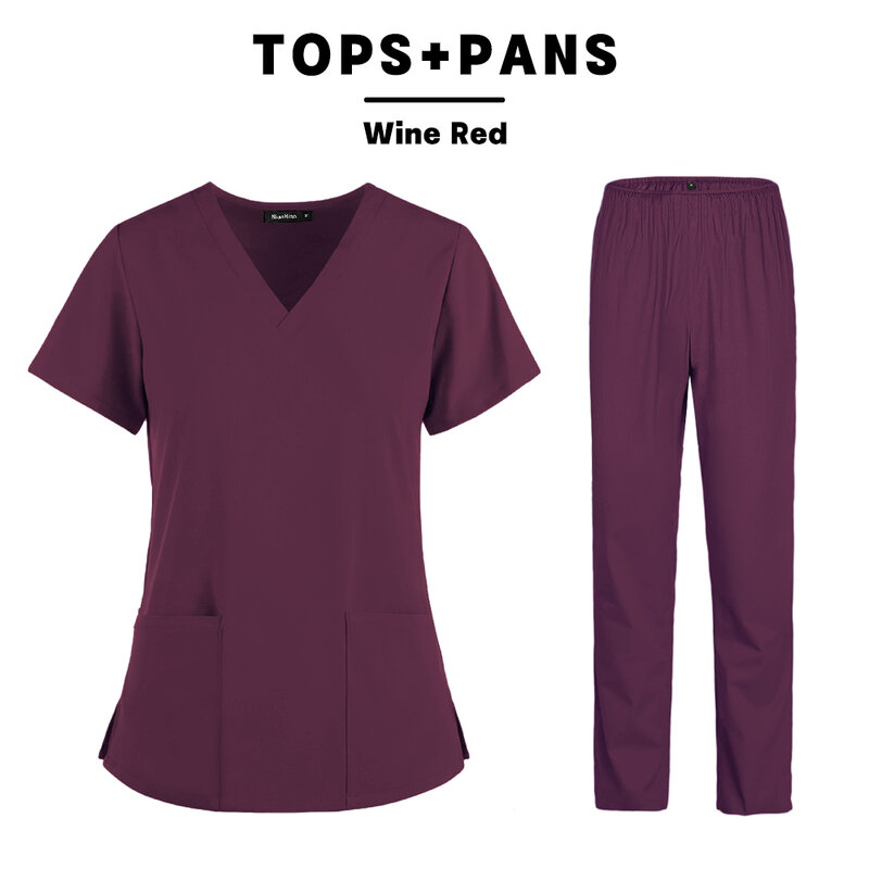 Medical Clothes Scrubs Nursing Pants Elastic Medical Uniforms For Summer Uniforms Nurse Women Thin And Light Fabric Short Sleeve