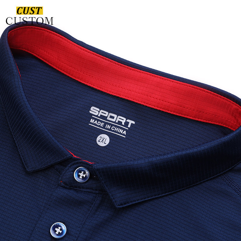 Verão de secagem rápida camisa polo personalizado impressão logotipo camisa de golfe individual grupo personalizado personalizado bordado logotipo polo t topo