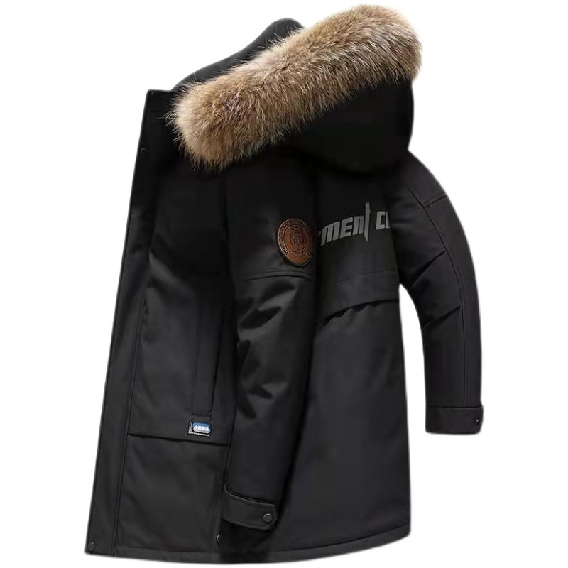 2022 겨울 새로운 남성 긴 두꺼운 재킷 아래로 90% 화이트 오리 비즈니스 캐주얼 다운 재킷 야외 Windproof 따뜻한 다운 재킷