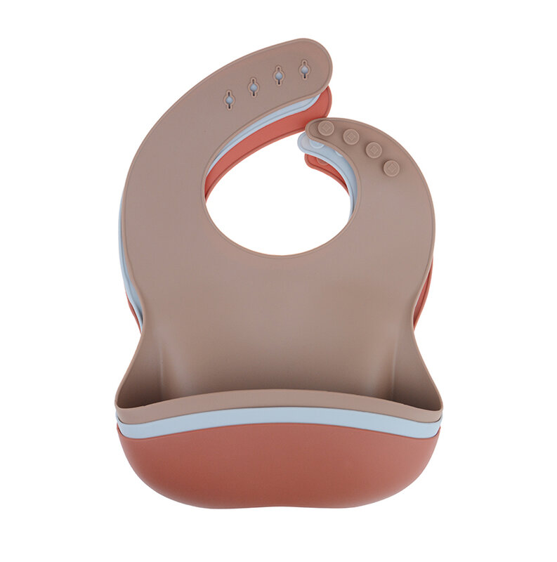 Silikonowy śliniak stały wodoodporny śliniak niemowlę maluch noworodka regulowany śliniak Babador śliniaczek karmienie dziecka akcesoria