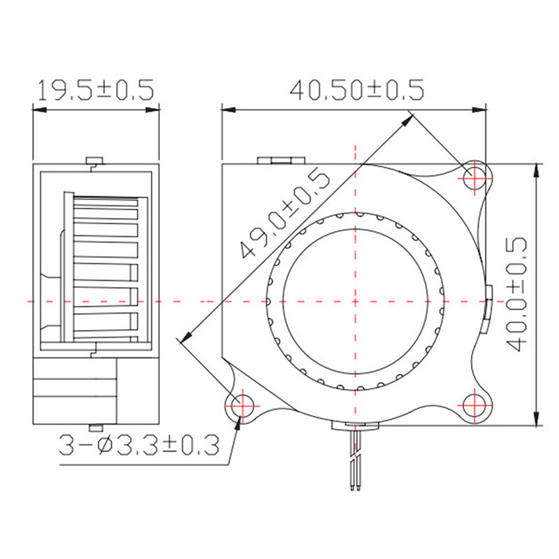 Ventilateur de refroidissement 12V/24V 2 broches XH2.54, câble Terminal pour imprimante 3D, 4020/5015