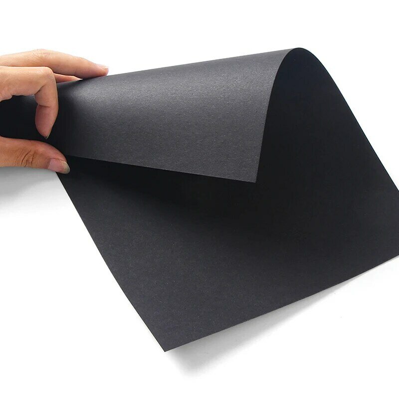 120 г 160 г 180 г 230 г 300 г детская художественная живопись черная бумага Размер A4 черная картонная бумага