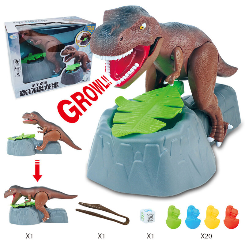 Lelucon Praktis Kreatif Mainan Dinosaurus Listrik Permainan Pesta Keluarga Permainan Menggigit Klasik Hadiah Anak-anak Anak-anak