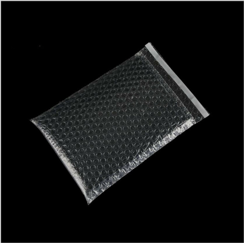 100Pcs Zelfklevende Plastic Schokbestendige Tas Clear Bubble Foam Verpakking Zakken Dubbele Film Demping Zak