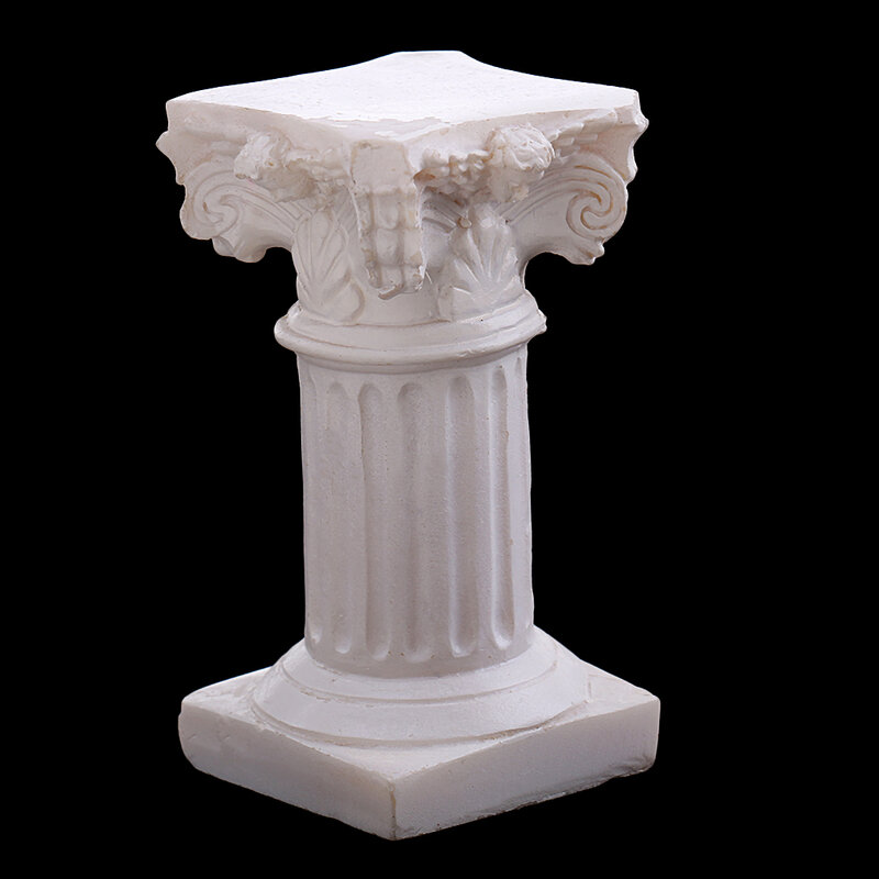 Columna romana de resina, modelo de Pilar Marbel, estatua para juegos de mesa de arena Sandplay, 1,37x1,37x2,63 pulgadas
