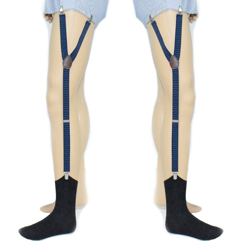 Camicia da uomo supporto per reggicalze reggicalze elastico regolabile calzino antiscivolo