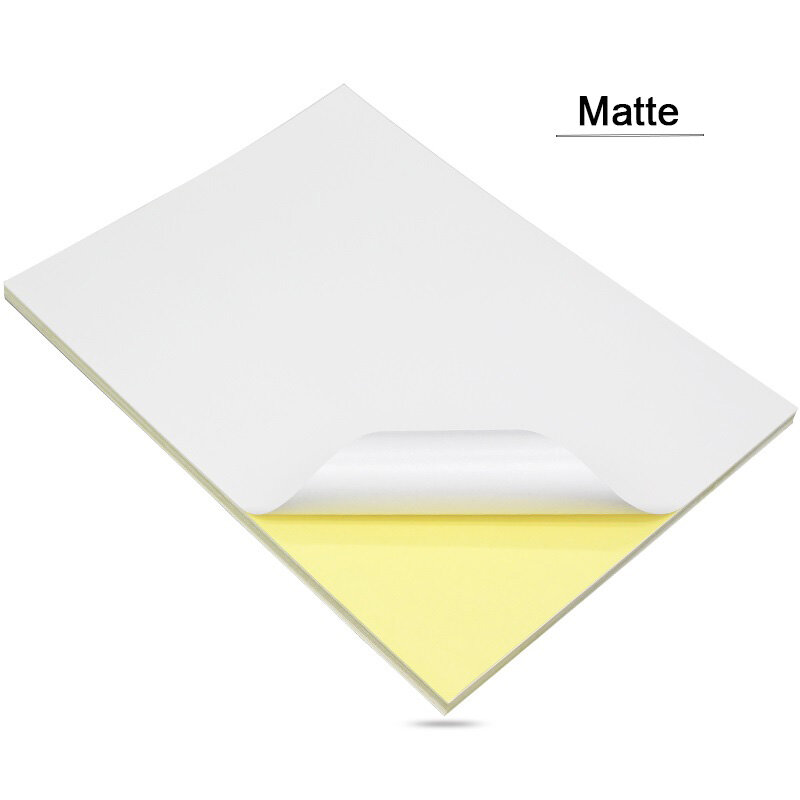 A4 50 folhas lustrosas/matte adesivo papel colorido etiqueta papel inkjet ou impressão a laser