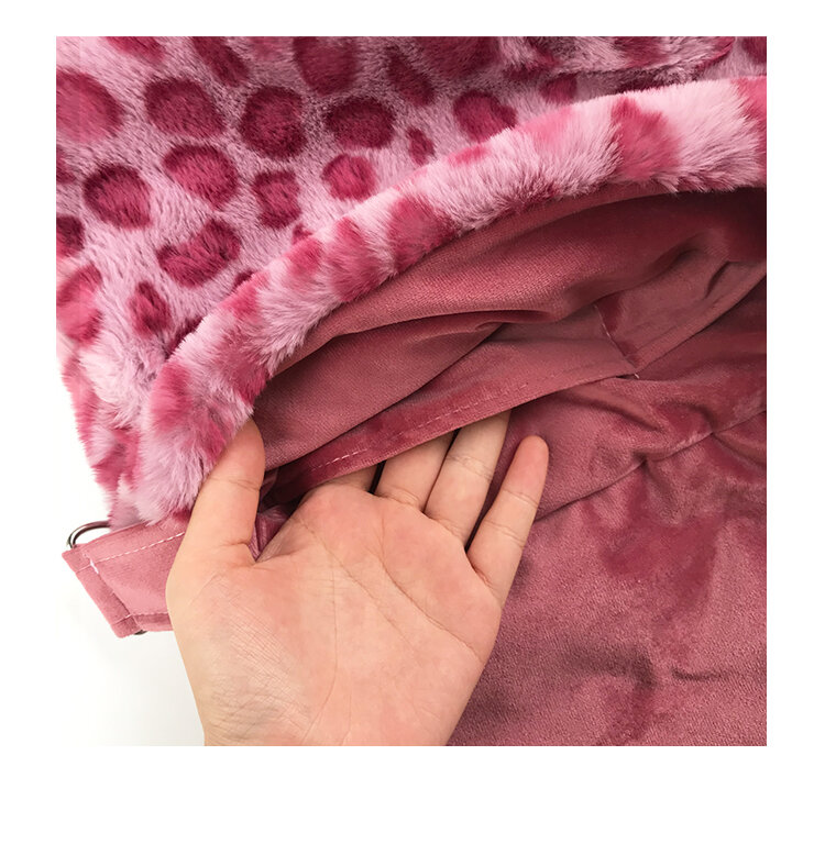 Mode Luipaard Pluche Vrouwen Messenger Bag Cheetah Afdrukken Faux Fur Schouder Crossbody Tassen Voor Vrouwen 2020 Tote Bag Pluizige Purse