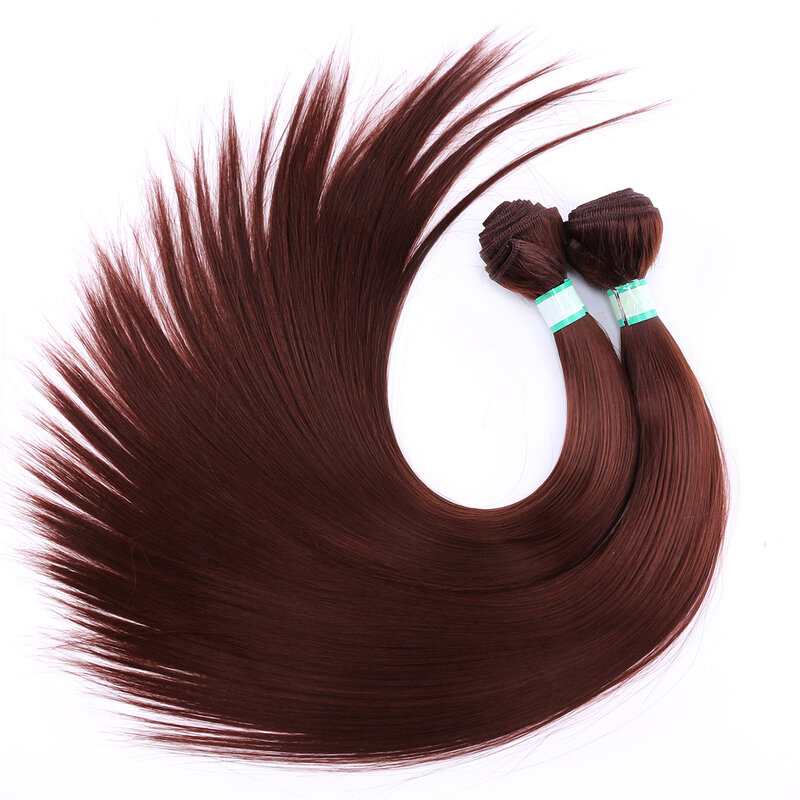 14-30 zoll 200 gramm/los Seidige Gerade Haar Bundles Natürliche Schwarze Hohe Temperatur Synthetische Haar Extensions für Schwarze Frauen