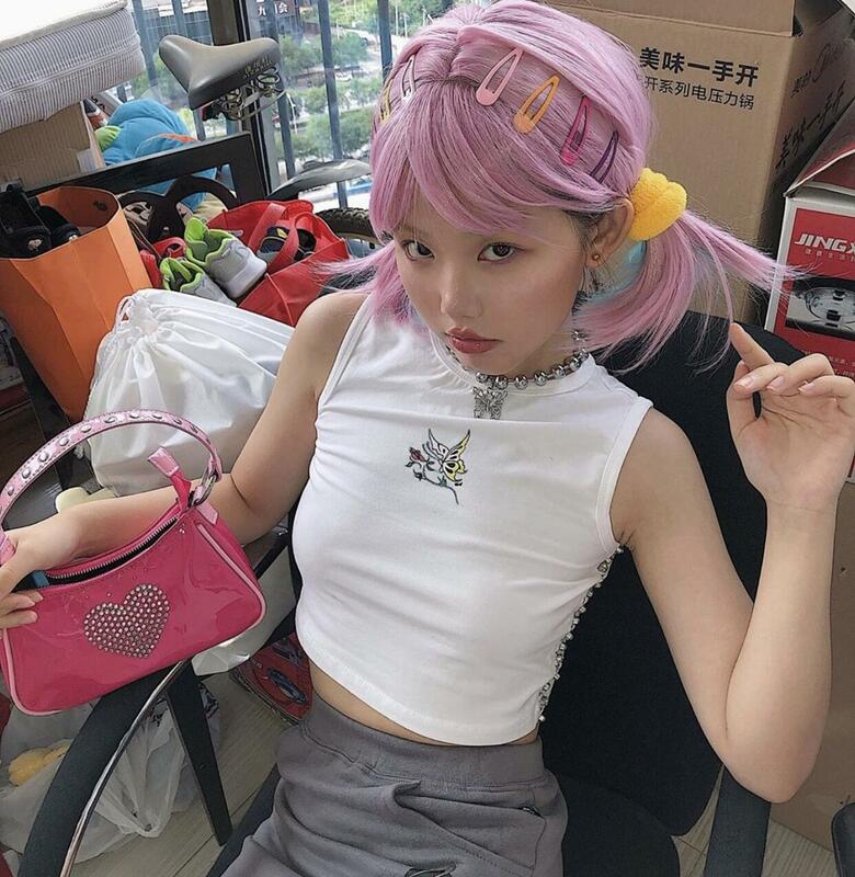 Doce meninas bonito kawaii rosa baguette saco feminino 90s vintage strass coração mini bolsa chique couro patente pu bolsa axilar