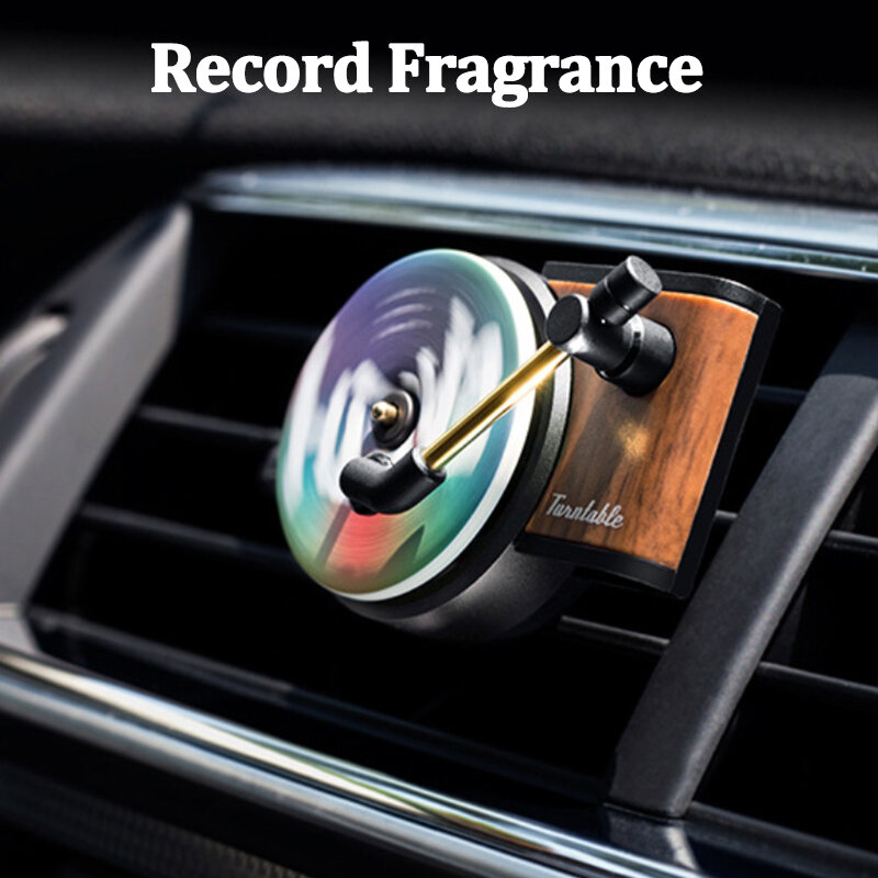 Record player Car Perfume Clip Air Freshener Phonograph Auto Air Vent Fragrance Smell Diffuser Solid Balm Interior Accessories