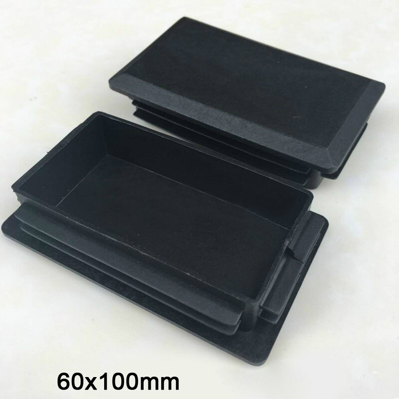 Embouts d'obturation en plastique noir, bouchon de 60x100mm, 1/2 pièces