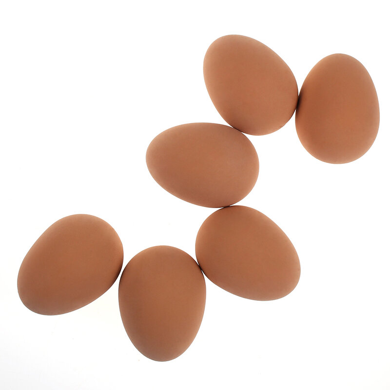 Huevos hinchables realistas de goma falsa, modelo de bolas de rebote, granja, pollo, gallina, huevo para incubar, juguete para mascotas, broma, 1 ud.