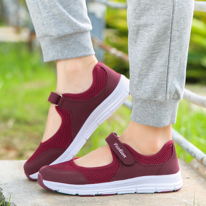 MWY Women Breathable Casual Shoes New Women's Soft Soles Flat Shoes Fashion Air Mesh Summer Shoes Female tenis feminino Sneakers