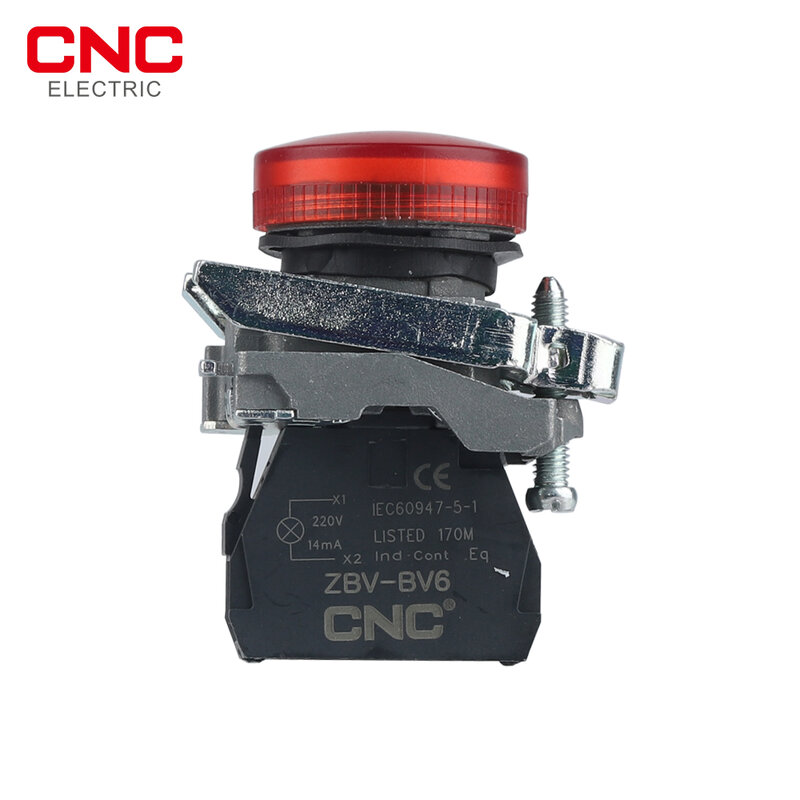 CNC 패널 마운트 소형 LED 전원 전자 표시기, 파일럿 신호등 램프, 5 색 220V, LAY4-BV6 22mm, 1 개