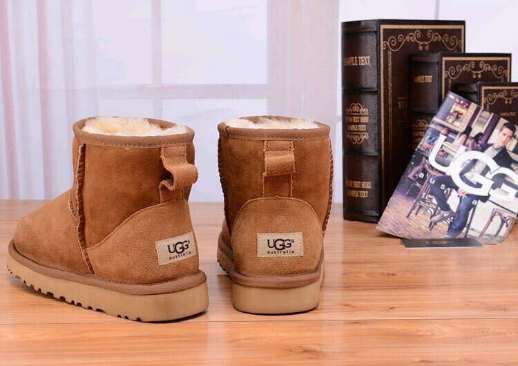 Ugg botas masculinas originais 5854 clássico mini bota ugged pele quente botas de inverno clássico curto pele carneiro neve bota
