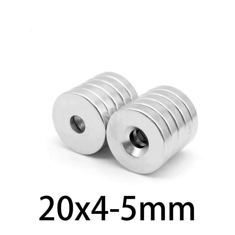 3-50 sztuk 20x4-5mm potężne magnesy 20*4mm otwór 5mm małe trwałe okrągłe z łbem stożkowym magnes neodymowy 20*4-5mm 20*4-5