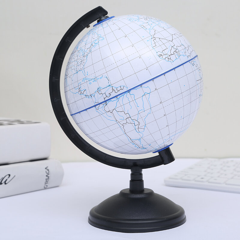 New Scrubable World Earth Globe Map Geography Educational Toy With Stand Home Office Ideal Miniature Gift Office Travel Marker