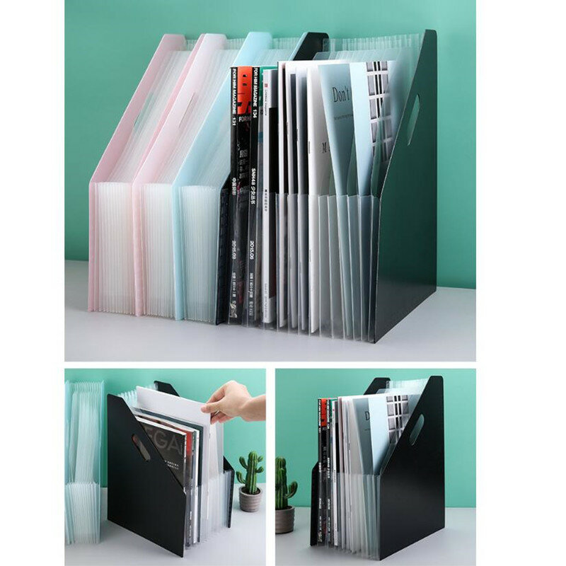A4 multicamadas pasta vertical mesa bookends órgão pacote estudante saco de papel de teste titular arquivo de dados pastas expansão