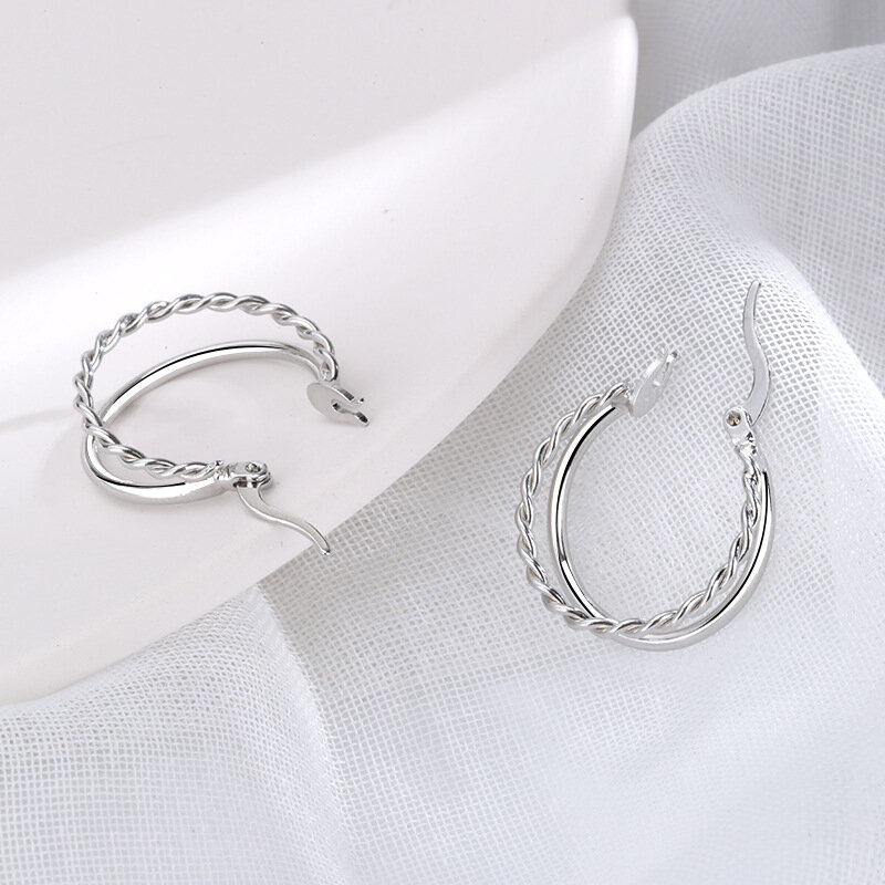Todorova Fashion Women Girl Trendy Hoop Earrings Buckle Round Circle Hoop Earrings Loop Earrings Jewelry