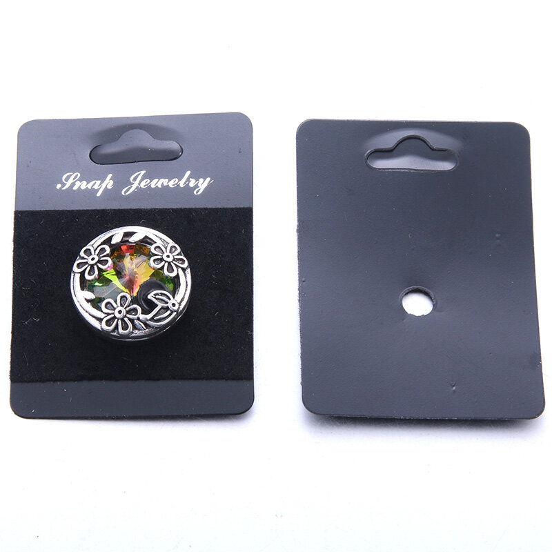 New Multiple Styles Snap Jewelry Display Board Fit 1PCS 12mm and 18mm Snap Buttons Jewelry Black Flannel PVC Snap Display Holder