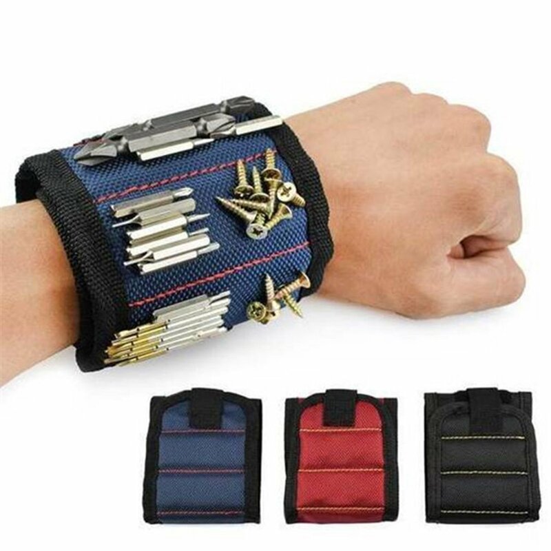 2022 New Three Row Magnetic Magnetic Wristband Kit Built-In 2Pcs Super Powerful Magnets Strong Magnets For Holding 1 Pcs