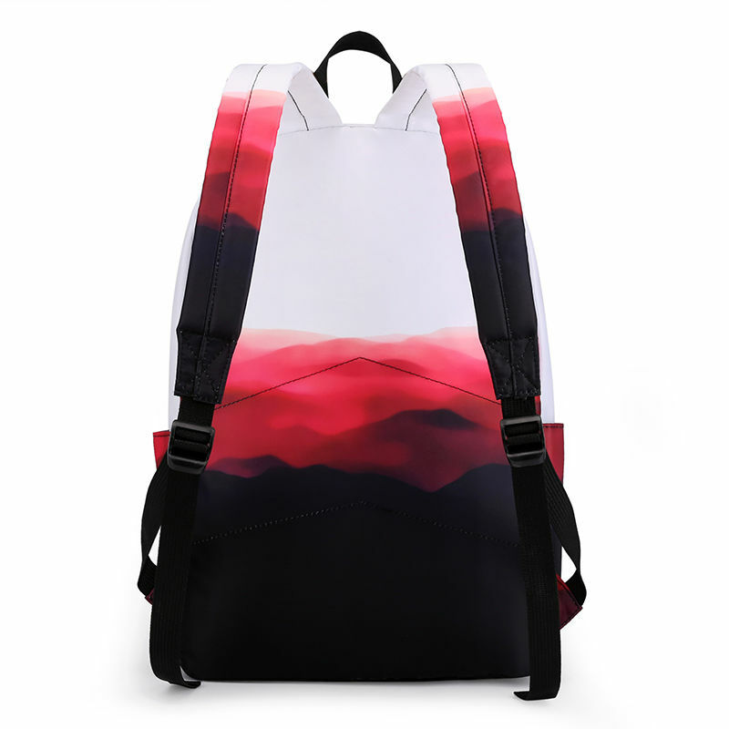 Mochila escolar informal Unisex, bolso ligero de diseñador para adolescentes, niñas y niños, color blanco y negro