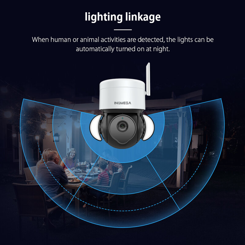 INQMEGA – caméra de Surveillance sans fil Tuya WiFi 4MP, pour l'extérieur, étanche, vidéosurveillance