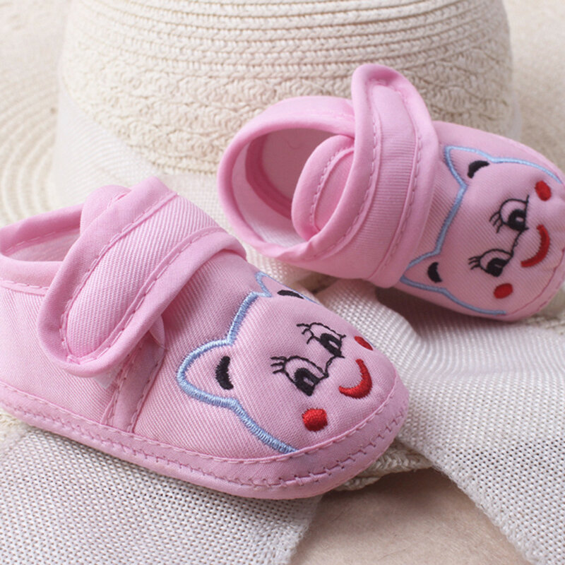 ทารกแรกเกิดเด็กสาวรองเท้า Soft Sole Anti-Slip รองเท้าสบายผ้าฝ้ายเด็กวัยหัดเดินเด็กรองเท้าเด็กแรกเดิน zapatos