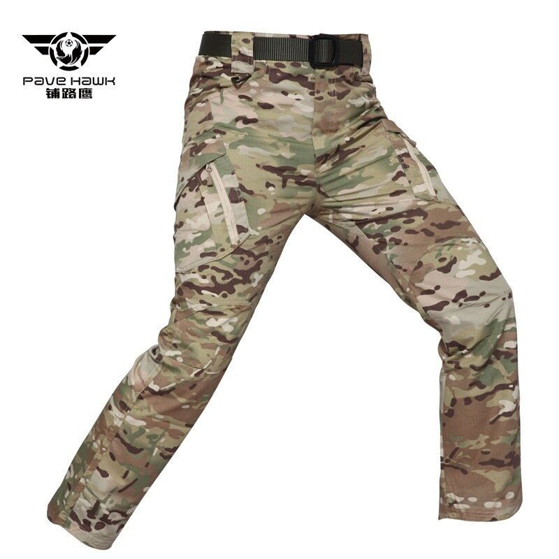 Męskie spodnie taktyczne IX9 kombinezony na co dzień outdoorowe spodnie kamuflażowe multi-pocket trwałe górskie spodnie bojówki