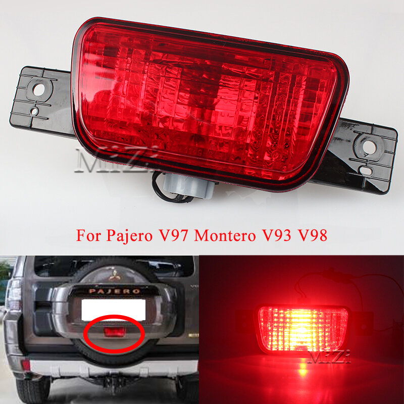 Rear Bumper Reflector Licht Voor Mitsubishi Pajero Shogun V93 2007 2008 2009 2010 2011-2015 Staart Stop Signal Brake mistlamp